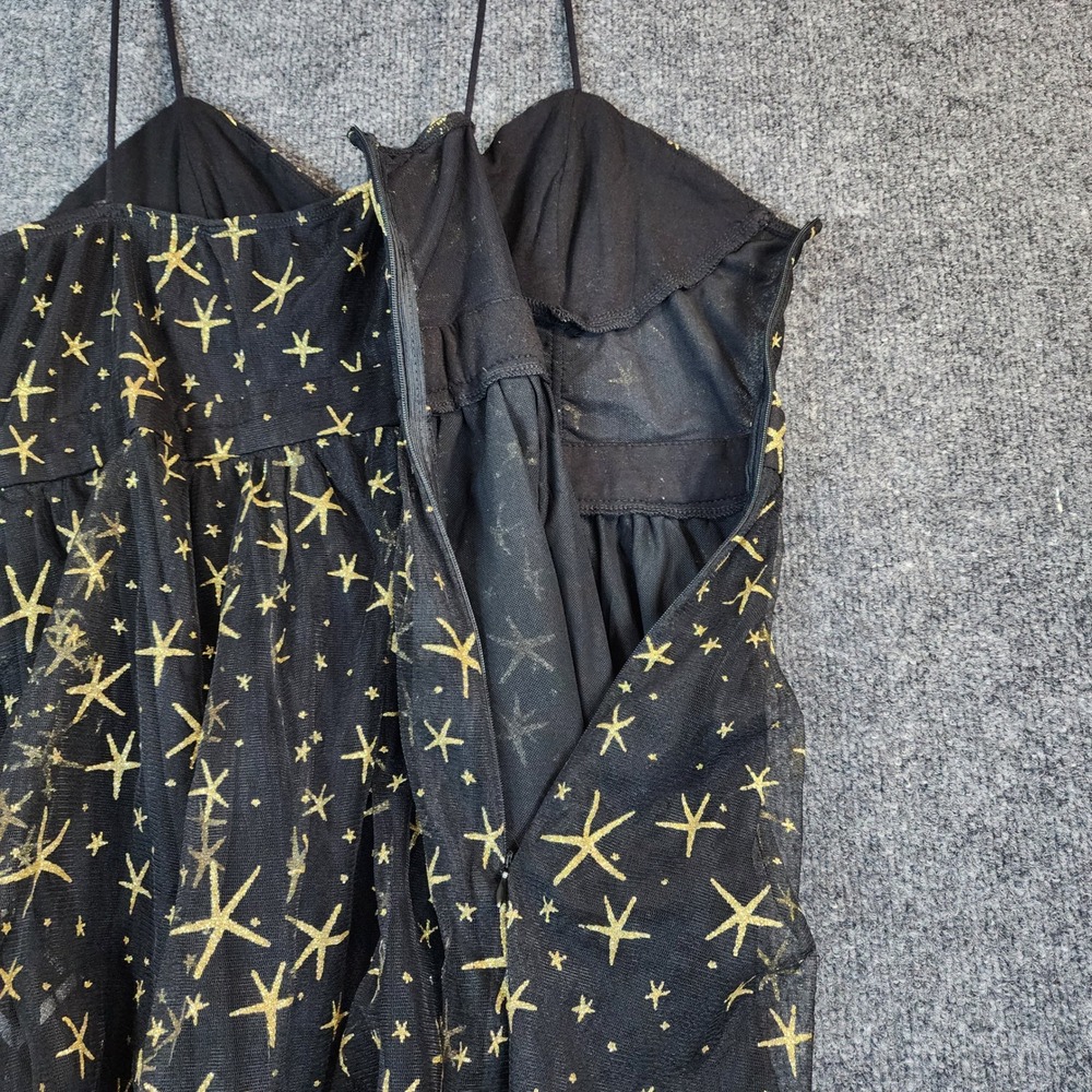 Celestial Fairycore Coquette Princess Whimsigoth Star Mesh Party Dress XL 12 - Picture 3 of 11